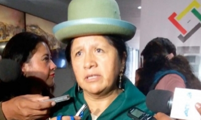 María Eugenia Choque, presidenta de la Sala Plena del Tribunal Supremo Electoral/Foto. RRSS