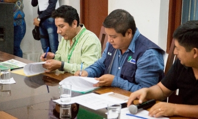 Autoridades, firman convenio Interinstitucional