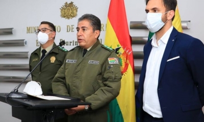 Conferencia de prensa anoche de autoridades del Ministerio de Gobierno | Ministerio de Gobierno