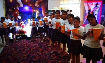 Los niños disfrutaron la película/Foto. LG
