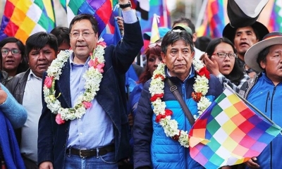 Luis Arce y David Choquehuanca, candidatos del MAS. | EFE
