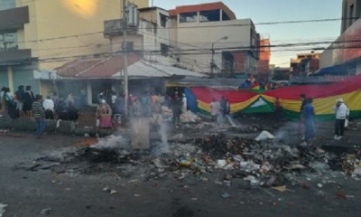Los gremialistas aseguran que no se moverán de la zona/Foto. RRSS