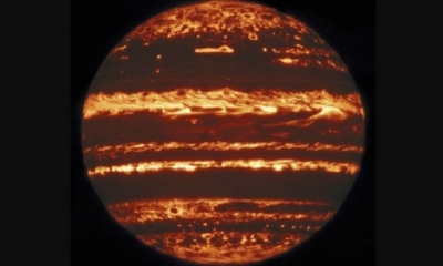 Imáganes infrarrojas de Júpiter tomadas por el telescopio Gemini. | Fuente: Europa Press 2020 