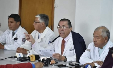 Los médicos se manifestaron este viernes.