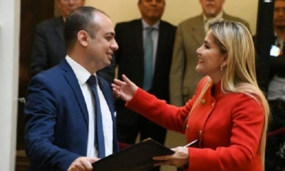 Mohammed Mostajo y Jeanine Áñez