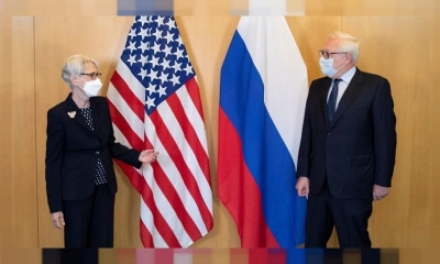 Wendy Shermany y Sergei Ryabkov.