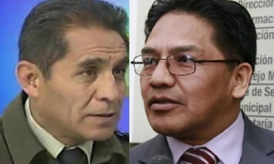 Coronel  Víctor Hugo Soria y el concejal Jorge Silva/Foto. Kandire