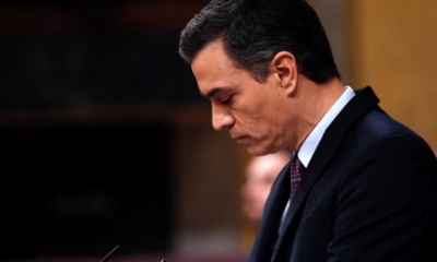 Pedro Sánchez durante el debate por su investidura. | AFP