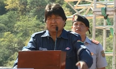 Presidente Evo Morales. Foto: Btv (Facebook)