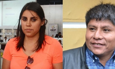 Andrea Barrientos y Leonardo Loza