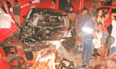El aparatoso accidente fue provocado por un conductor que estaba en estado etílico. Foto: RRSS