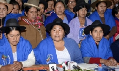 Segundina Flores, ejecutiva de la Confederación Nacional de Mujeres Campesinas Bartolina Sisa/Foto. RRSS