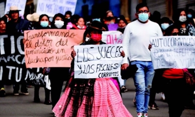 El 31 de enero, mujeres marcharon contra la impunidad. Foto: Carlos Sánchez 
