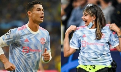 Cristiano regaló su camiseta a la mujer a la que dio un balonazo. | RRSS