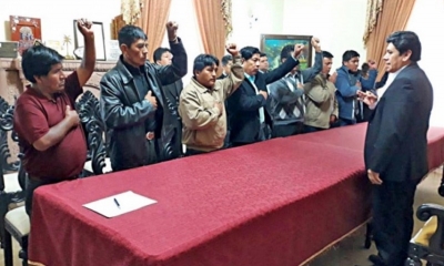 La posesión de ayer, de los Subalcaldes que serán parte del equipo de confianza de Iván Arciénega.