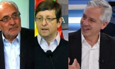 Carlos Mesa, Óscar Ortiz y Álvaro García Linera/Foto. Kandire 
