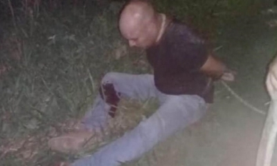 El ciudadano brasilero fue maniatado y golpeado antes de ser colgado.