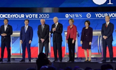 Los precandidatos del Partido Demócrata en Estados Unidos. | Fuente: AFP