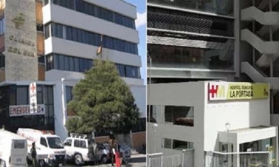 La Clínica del Sur y el Hospital La Portada.