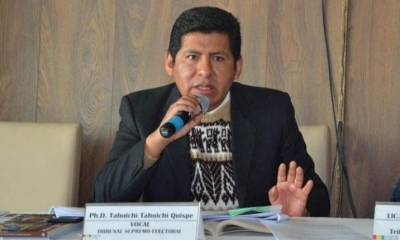 El vocal del TSE Tahuichi Tahuichi Quispe. | TSE