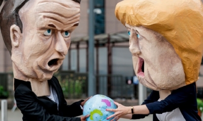 Manifestación en Bruselas a propósito de la reunión del G20. Foto: EFE