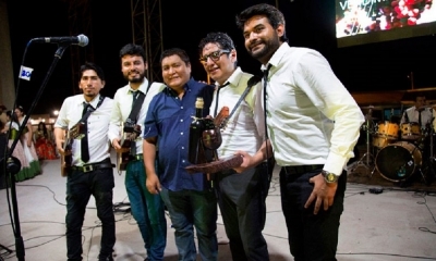 José Quecaña con los Vidaleros en Festival de la Vendimia
