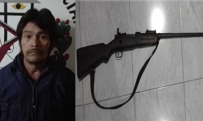 El sujeto se trataría de Pedro Ordoñez Arce, detenido en portación ilegal de un arma de fuego