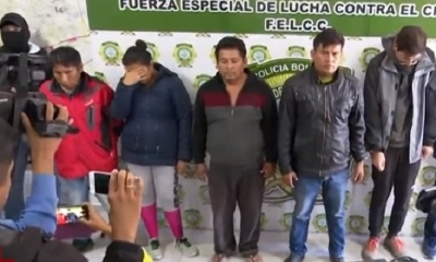 Así presentaron a los atracadores de Pailon/Foto. Captura de pantalla 