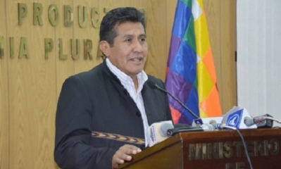 El ministro de Desarrollo Productivo y Economía Plural, Eugenio Rojas.