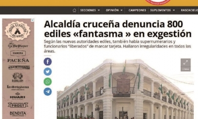 La publicación de Página Siete del 24 de mayo de 2021.