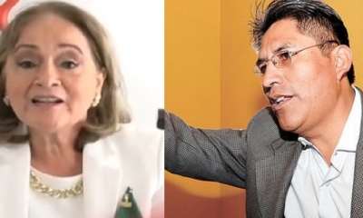 Maria Elva Roca y Félix Patzi/Foto. Kandire 