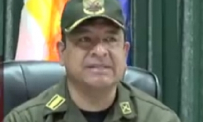 Vladimir Calderón Mariscal,comandante General de la Policía Boliviana/Foto. RRSS
