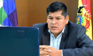 El viceministro de Defensa Social y Sustancias Controladas, Jaime Mamani