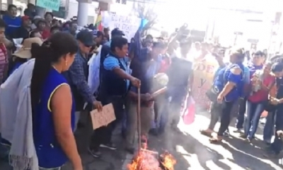 El hecho se registró en las puertas del Concejo Municipal/Foto. Captura de pantalla