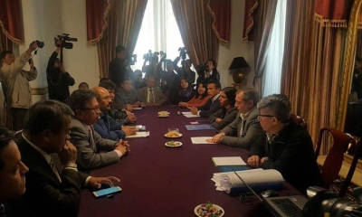 Reunión entre representantes del Ministerio de Gobierno y Asamblea Legislativa, en septiembre/Foto. Senado