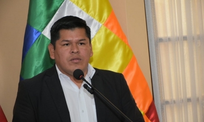 El viceministro de Defensa Social y Sustancias Controladas, Jaime Mamani