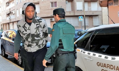 El jugador del club Villarreal, Rubén Semedo, a su llegada al juzgado número 6 de Lliria