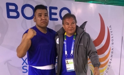 El boxeador boliviano Evert Augusto Quisbert va por el oro en la categoría súper pesado. Foto: @deportetotal_bo