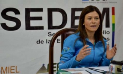 Gerente general del Servicio de Desarrollo de las Empresas Públicas Productivas, Patricia Ballivián