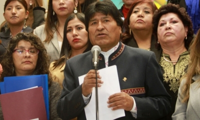 Así presentó Morales el decálogo/Foto. ABI