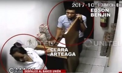 Cámaras de seguridad muestran como se realizaban los movimientos sospechosos en las bóvedas del Banco Unión