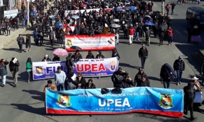 Movilizaciones de la UPEA. Foto: Internet