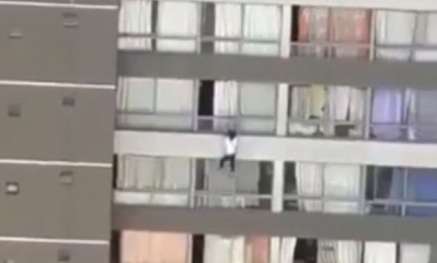 Él salvó a una mujer que se lanzó del noveno piso