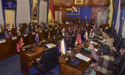 Una sesión del Senado, en La Paz. APG