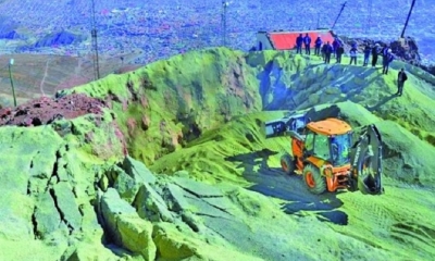 La gráfica muestra los trabajos del relleno seco en su segunda fase/Foto. EP