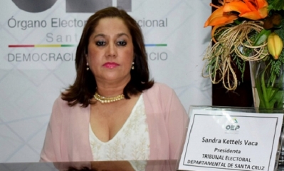 Sandra Kettels, Presidenta del Tribunal Electoral Departamental (TED). Foto: RRSS