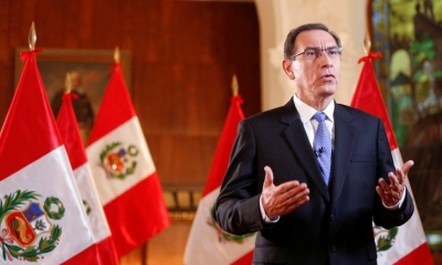 El presidente de Perú, Martín Vizcarra. Foto: AFP