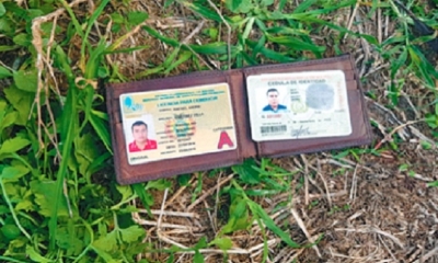 Esta es la documentación falsa con la que se movía el hombre en el país. Se continúa con la investigación. Foto: RRSS
