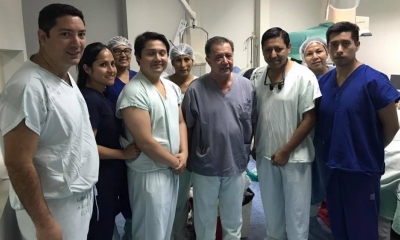 El jefe de cardiología, Carlos Vaca Rivero y su equipo de trabajo/Foto. CNS