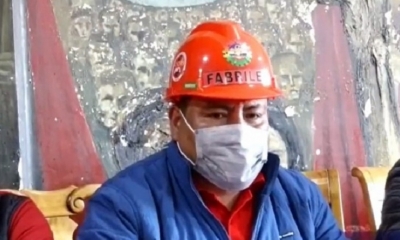 Secretario ejecutivo de la confederación general de trabajadores fabriles de Bolivia, Mario Segundo. 